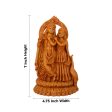 Radha Krishna Murti - 7 x 4.5 Inches | Wooden Polish Statue  Radha Krishna Idol for Pooja Online Sale