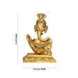 Trunk Pagdi Ganesh Murti - 6 x 3.5 Inches | Aluminium Gold Polish Ganpati Idol  Vinayaka Statue for Pooja  230 Gms Cheap