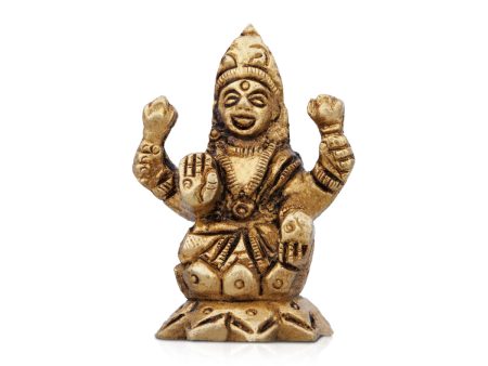 Lakshmi Idol - 2 x 1.5 Inches | Antique Brass Idol  Lakshmi Murti  Laxmi Idol for Pooja  95 Gms Approx Cheap