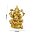 Ganesh Murti - 7.5 x 6 Inches | Antique Brass Idol  Vinayaka Statue  Ganpati Idol for Pooja  2.200 Kgs Approx For Sale