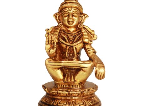 Ayyappan Statue - 3.5 Inch | Brass Statue  Ayyappan Idol for Pooja Supply