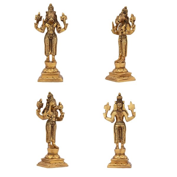 Dashavatar Idol Set - 6.5 x 3 Inches | Dashavatar Statue  Antique Brass Idol for Pooja  4.425 Kgs Approx Fashion