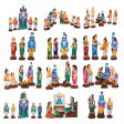 Vaaranam Aayiram Clay Golu Bommai Set - 10 x 8 Inches | Giri Golu Doll  Navaratri Golu Bomma Gombe Bommai For Cheap