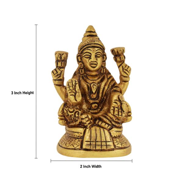 Laxmi Murti  - Goal Base - 3 x 2 Inches | Brass Idol  Lakshmi Idol  Lakshmi Murti  Lakshmi Statue for Pooja Online Hot Sale