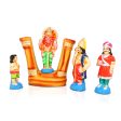 Prahlada Pattabhishekam Clay Golu Bommai Set - 8 x 10 Inches | Giri Golu Doll  Navaratri Golu Bomma Gombe Bommai Cheap