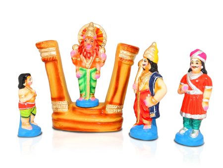 Prahlada Pattabhishekam Clay Golu Bommai Set - 8 x 10 Inches | Giri Golu Doll  Navaratri Golu Bomma Gombe Bommai Cheap