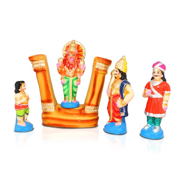 Prahlada Pattabhishekam Clay Golu Bommai Set - 8 x 10 Inches | Giri Golu Doll  Navaratri Golu Bomma Gombe Bommai Cheap