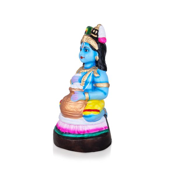 Krishna With Pot Clay Golu Bommai - 9 x 4 Inches | Giri Golu Doll  Navaratri Golu Bomma Gombe Bommai Online Hot Sale