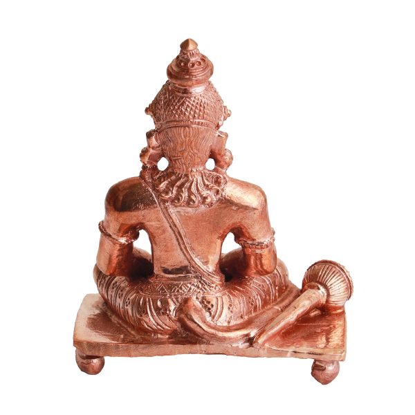 Anjaneya Statue - 3.5 x 2.75 Inches | Panchaloha Statue  Sitting Hanuman Statue for Pooja  335 Gms Approx on Sale