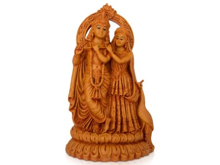 Radha Krishna Murti - 7 x 4.5 Inches | Wooden Polish Statue  Radha Krishna Idol for Pooja Online Sale