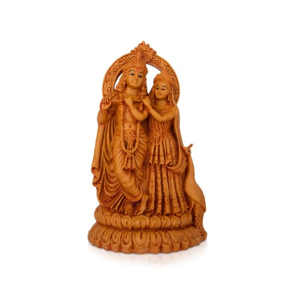 Radha Krishna Murti - 7 x 4.5 Inches | Wooden Polish Statue  Radha Krishna Idol for Pooja Online Sale