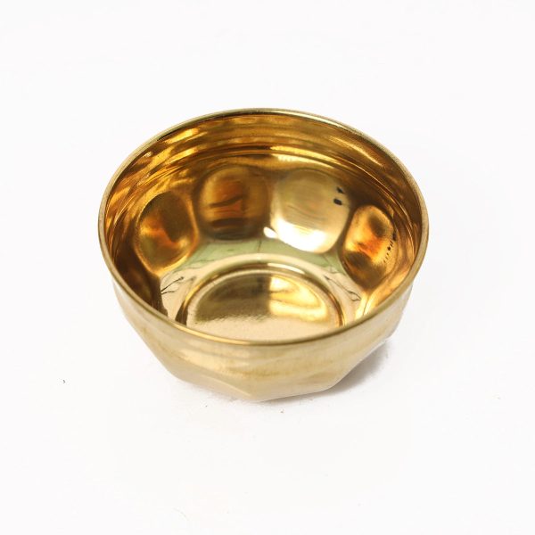 Brass Cup - 1.5 x 2.5 Inches | Brass Bowl  Pooja Bowl  Pooja Cup for Home  20 Gms Approx on Sale