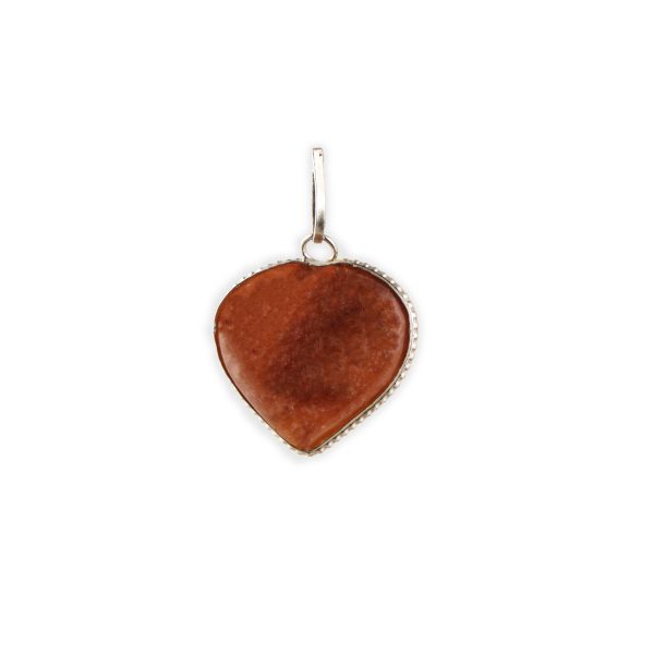 Crystal Stone Pendant  - Carnelian Pub Heart |  Crystal Dollar  Stone Locket for Men & Women Online