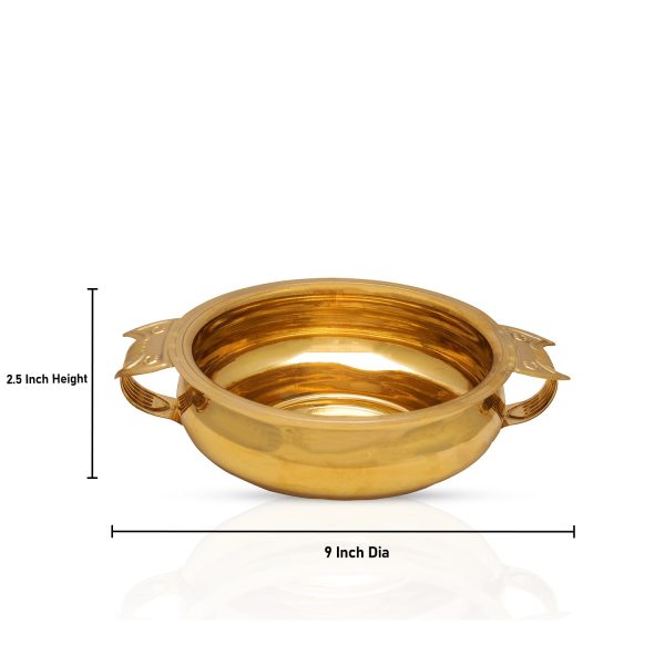 Brass Urli - 2.5 x 9 Inches | Uruli  Brass Bowl  Flower Pot for Home For Discount