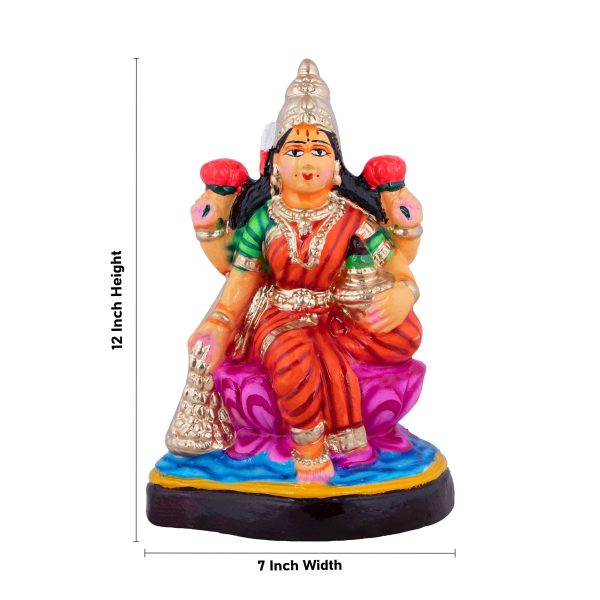 Lakshmi Clay Golu Bommai - 12 x 7 Inches | Giri Golu Doll  Navaratri Golu Bomma Gombe Bommai Fashion