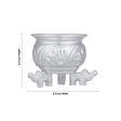 Chandan Cup With Elephant Leg - 2.5 x 2.5 Inches | German Silver Cup  Chandan Bowl for Pooja  105 Gms Approx Hot on Sale