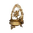 Flower Pot With Radha Krishna - 22 x 12 Inches | Brass Urli With Stand  Uruli for Living Room  12.060 Kgs Approx on Sale