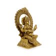 Saraswati Murti With Arch - 8 x 5.5 Inches | Antique Brass Idol  Saraswati Idol for Pooja  2.060 Kgs Approx For Cheap