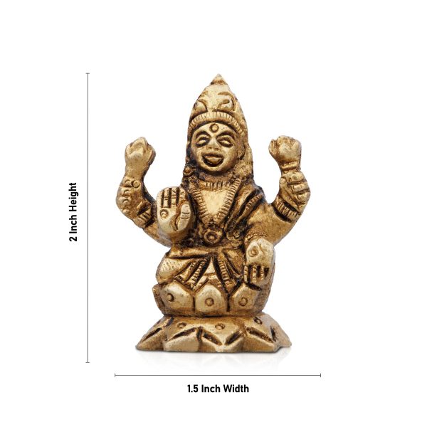 Lakshmi Idol - 2 x 1.5 Inches | Antique Brass Idol  Lakshmi Murti  Laxmi Idol for Pooja  95 Gms Approx Cheap