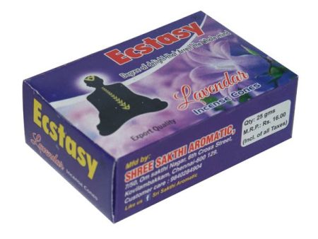 Ecstasy Incense Cones 25Gms - Lavender on Sale