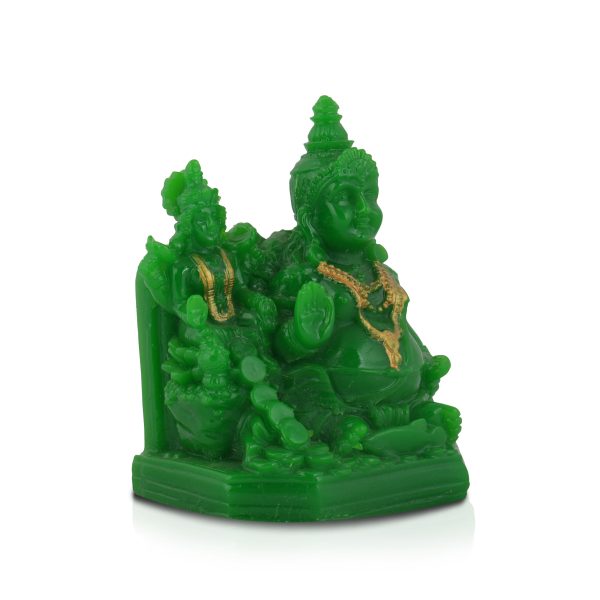 Laxmi Kuber Statue - 3 x 4 Inches Green | Resin Lakshmi Kuber Idol  Laxmi Kuber Idol for Pooja Supply