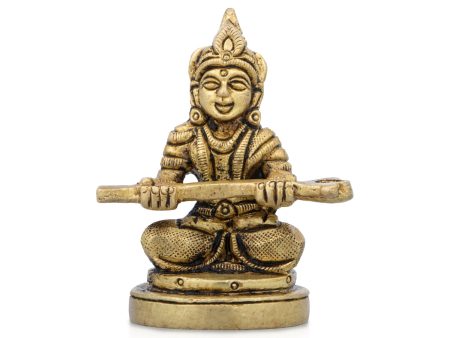 Annapurna Devi Murti - 2.5 x 1 Inches | Antique Brass Idol  Annapoorani Statue for Pooja  150 Gms Approx Supply