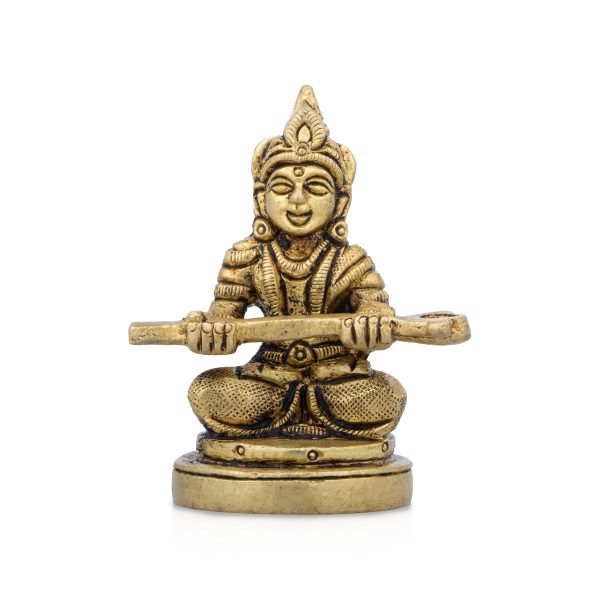 Annapurna Devi Murti - 2.5 x 1 Inches | Antique Brass Idol  Annapoorani Statue for Pooja  150 Gms Approx Supply