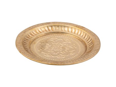 Brass Plate - 6.5 Inches | Beading Design Thali Plate  Pooja Plate for Home  35 Gms Approx Cheap