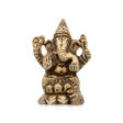 Ganesha Statue - 1.5 x 1 Inches | Vinayagar Statue  Antique Brass Idol for Pooja  100 Gms Approx Discount