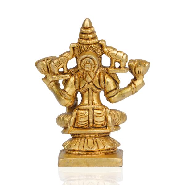 Laxmi Murti  - Square Base - 3.5 x 3 Inches | Brass Idol  Lakshmi Idol  Lakshmi Murti  Lakshmi Statue for Pooja Cheap