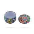 Round Tin Box - 2 x 3 Inches | Painted Gift Box  Fancy Gift Box with Lid for Home Online now