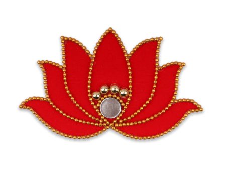 Muggulu Sticker  - 2.5 x 4.5  Inches |  Kolam Sticker  Velvet Lotus Rangoli Sticker for Floor Fashion