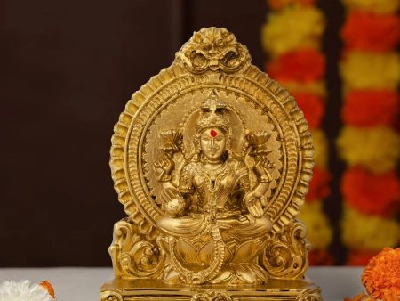 Lakshmi Idol With Arch - 4.5 x 3.25 Inches | Resin Statue  Laxmi Murti  Lakshmi Murti for Pooja  205 Gms Approx For Sale