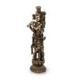 Radha Krishna Statue Pair - 14 x 4.5 Inches | Resin Statue  Brass Polish Radha Krishna Idol for Pooja  2.525 Kgs Online Hot Sale