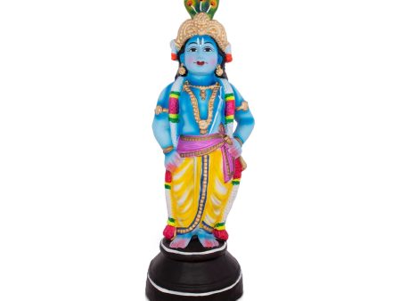 Vithoba Krishna Standing - 15 x 5.5 Inches | Giri Golu Doll  Clay Doll  Vithoba Murti  Navratri Bommai Fashion