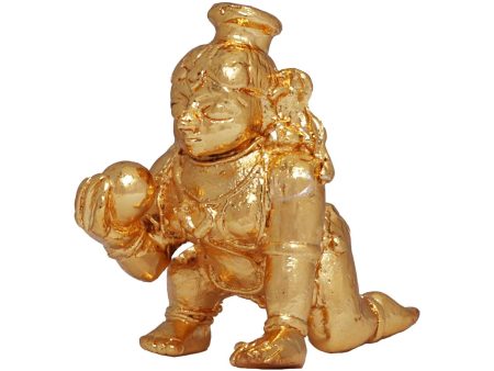 Crawling Krishna - 2 Inches | Copper Idol  Little Krishna Statue  Krishna Murti for Pooja For Cheap