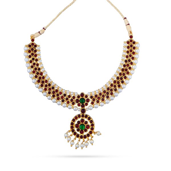 Kemp Necklace - 5.5 Inches | Stone Necklace  Stone Bharatanatyam Jewellery  Dance Jewellery for Women Online Hot Sale