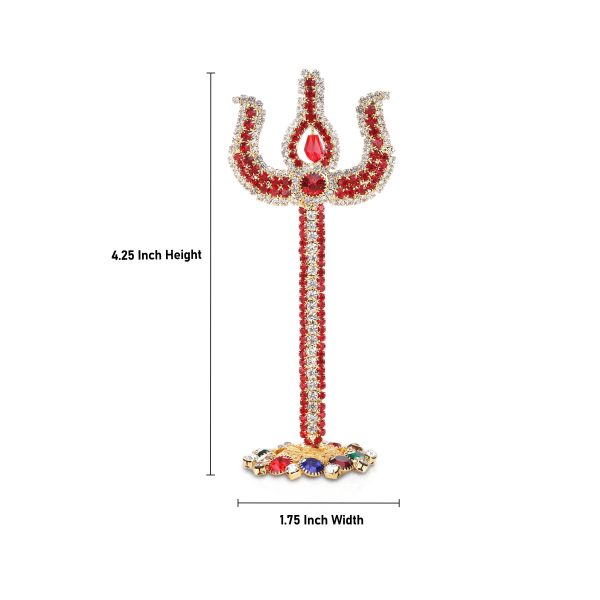 Trishul - 4.25 Inches | Stone Trishul with Stand  Stone Soolam for Deity Online Hot Sale