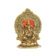 Ganpati Murti - 6 x 4 Inches | Aluminium Ganesh Murti  Gold Polish Ganesh Idol for Home Hot on Sale