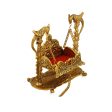 Jhula - 7 x 8 Inches | Parrot Design Jhoola  Laddu Gopal Jhula  Aluminium Krishna Jhula for Deity Hot on Sale