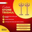 Trishul - 4.25 Inches | Stone Trishul with Stand  Stone Soolam for Deity Online Hot Sale