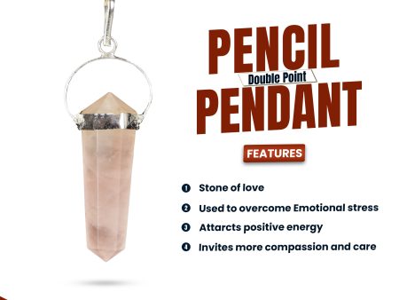 Stone Pendant - Double Point | Crystal Dollar  Pencil Locket for Men & Women Fashion