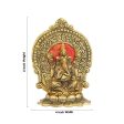 Ganpati Murti - 6 x 4 Inches | Aluminium Ganesh Murti  Gold Polish Ganesh Idol for Home Hot on Sale